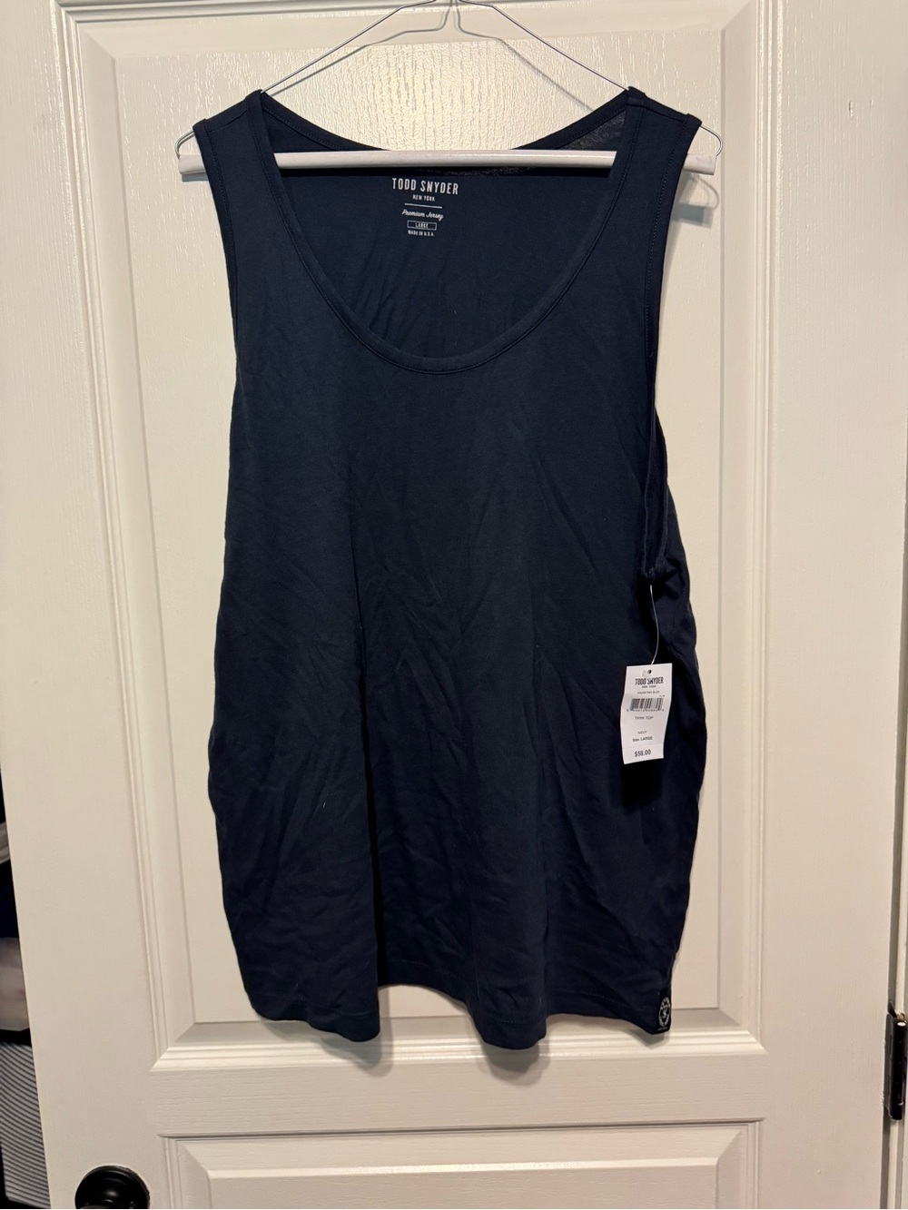 Todd Snyder Navy Premium Jersey Tank Top